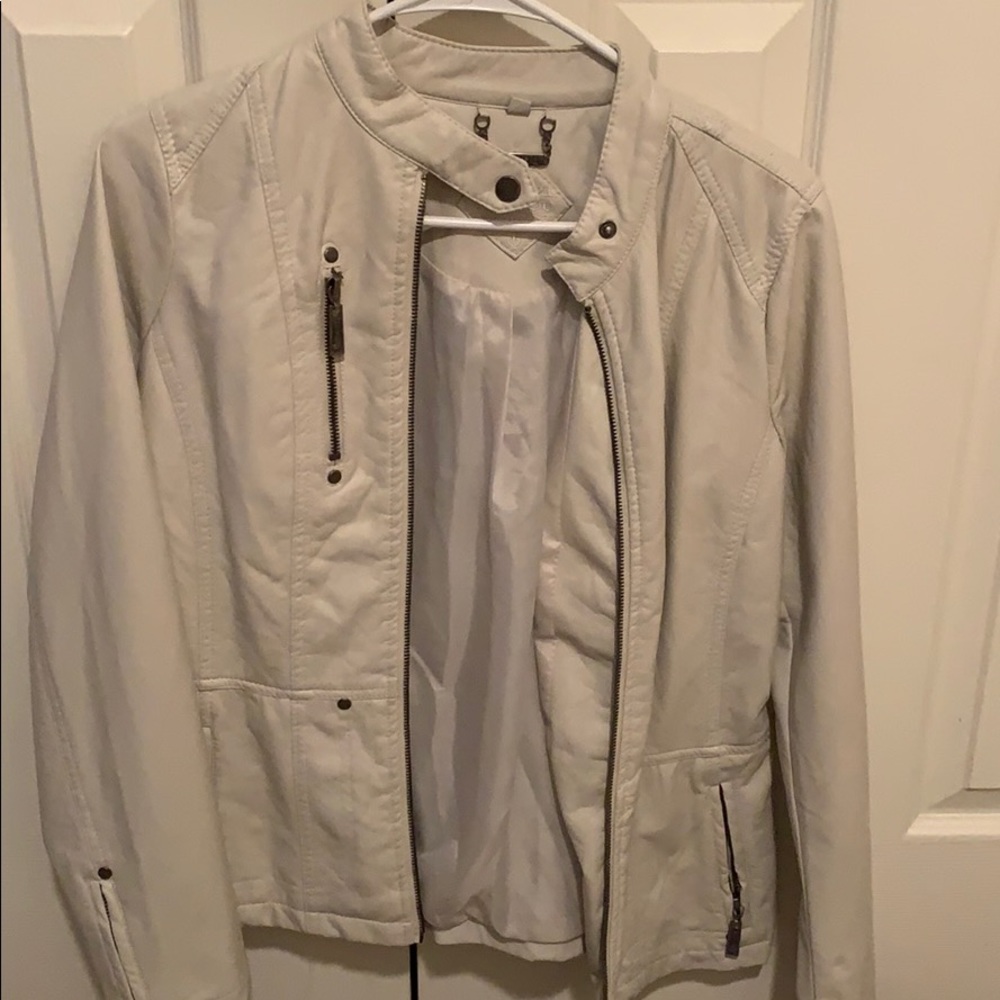 White leather jacket